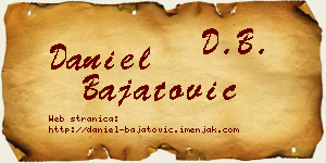 Daniel Bajatović vizit kartica